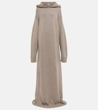 Leva cashmere hooded maxi dress