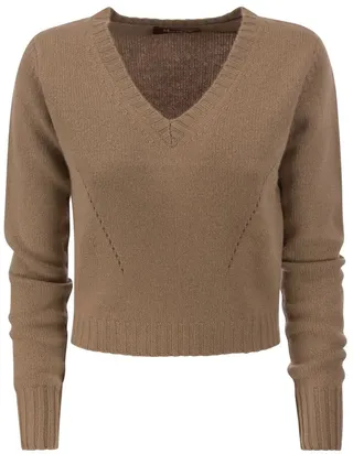 Max Mara Studio V-Neck Long-Sleeved Jumper