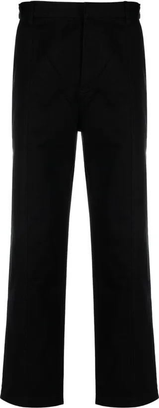 Straight-Leg Cotton Trousers