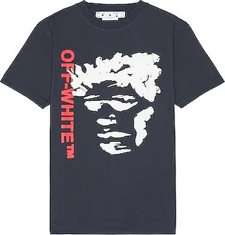 OFF-WHITE Face Arrow Slim Short Sleeve T-Shirt in Navy