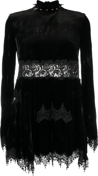 Lace-Panel Minidress