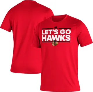 Men's adidas Red Chicago Blackhawks Dassler Aeroready Creator T-shirt