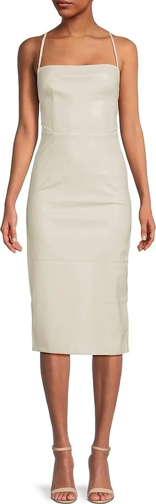 Vacay Faux Leather Dress