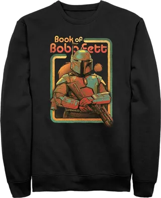 Men's Star Wars: The Book of Boba Fett Retro Portrait Sweatshirt - Black - Large