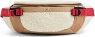 Faux-fur belt bag with logo detail
