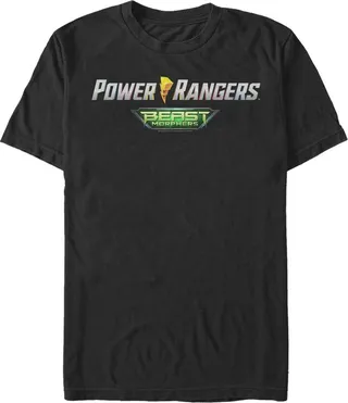 Men's Power Rangers Beast Morphers Logo T-Shirt - Black - Large