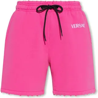 Versace Logo Embroidered Drawstring Shorts