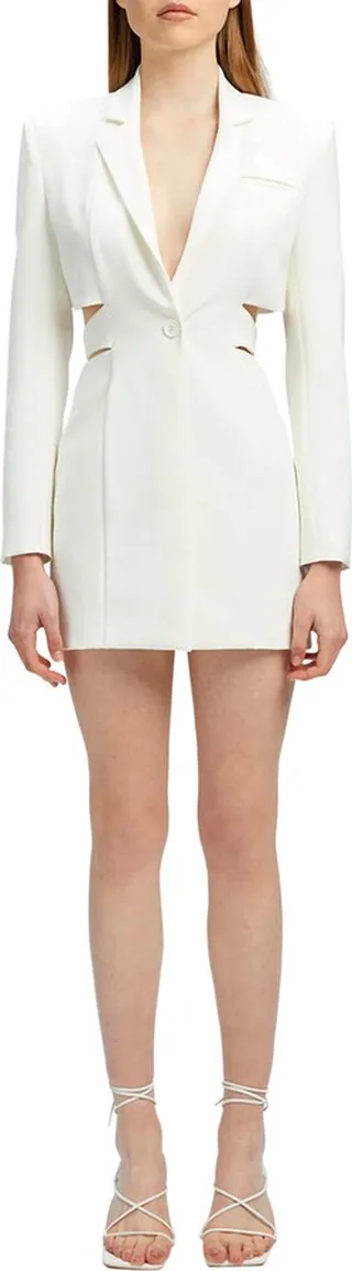 Tribeca Cutout Long Sleeve Blazer Minidress