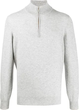 Zip-Up Cashmere Jumper
