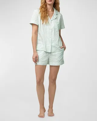 Striped Organic Cotton Boxer Pajama Set