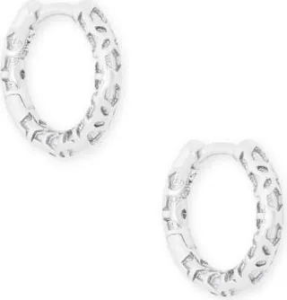 Maggie Huggie Earrings in Silver Filigree