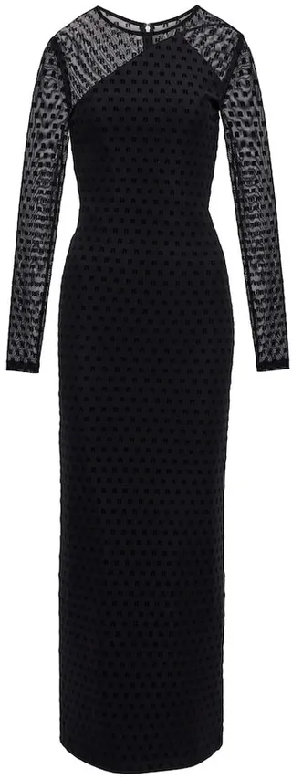 Isadora logo mesh maxi dress