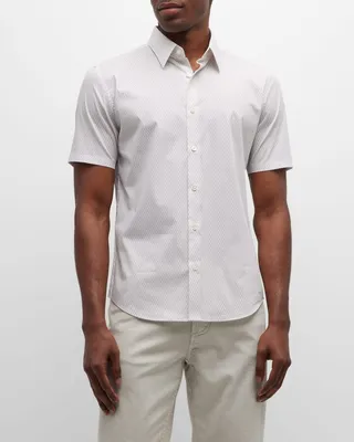 Men's Irving Short-Sleeve Point-Collar Shirt