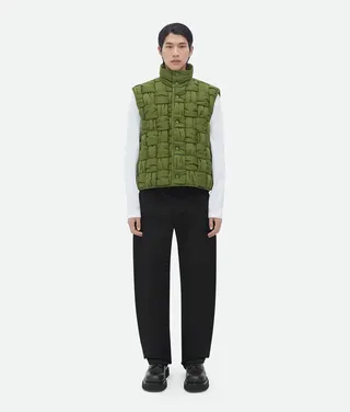 Padded Nylon Intreccio Gilet