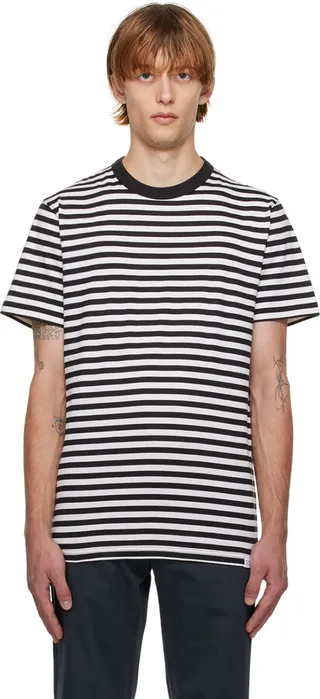 NORSE PROJECTS Black & White Niels Classic Stripe T-Shirt