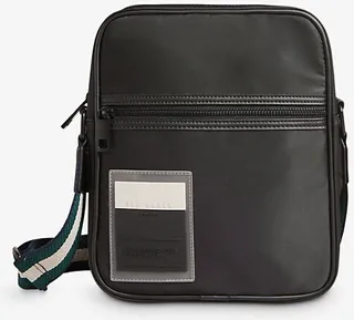 Mens Black Matee Woven Cross-body bag