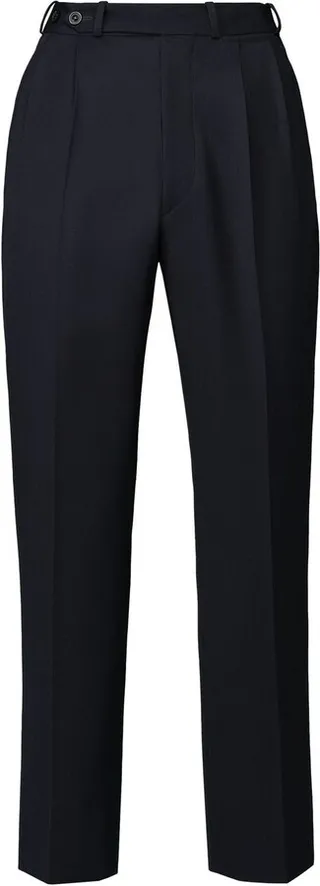 Pressed-Crease Straight-Leg Trousers