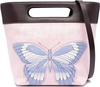 Butterfly-Print Tote Bag