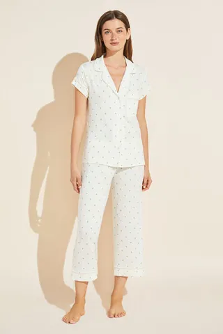 Gisele Printed TENCEL™ Modal Short Sleeve Cropped PJ Set