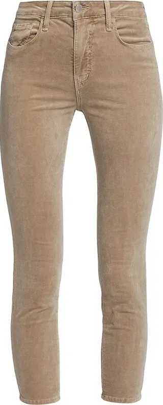 Margot Velvet High-Rise Skinny Pants
