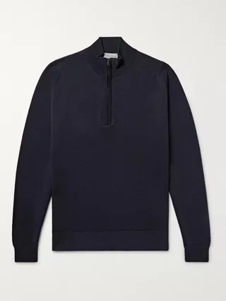 Tapton Slim-Fit Merino Wool Half-Zip Sweater