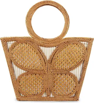 Butterfly Rattan Tote