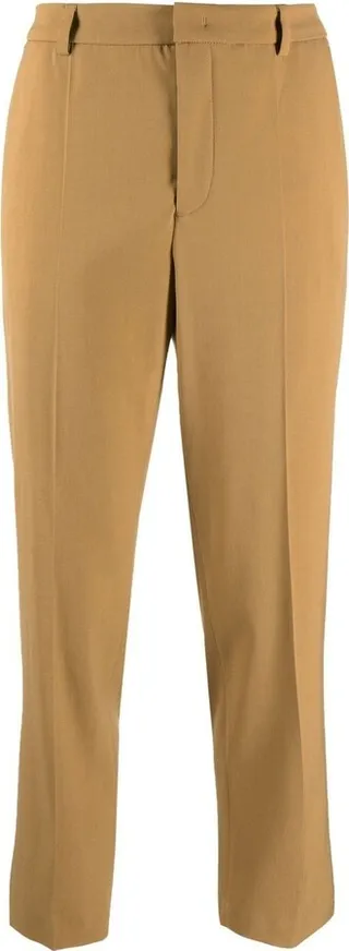Cropped Straight-Leg Trousers