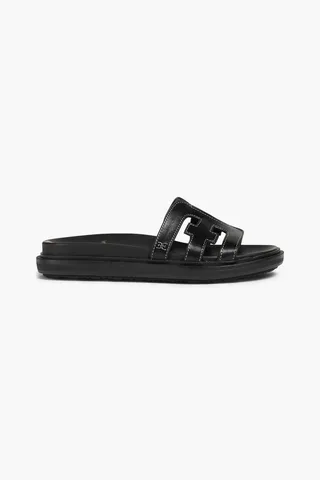 Valeri leather slides
