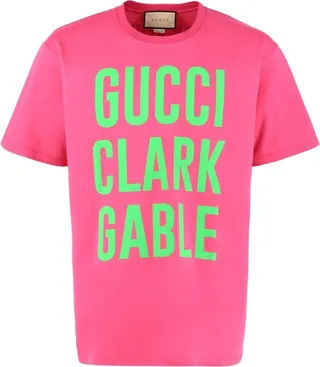 Gucci Clark Gable Print Oversized T-Shirt