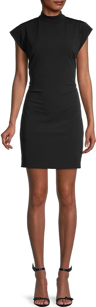 Mockneck Mini Dress