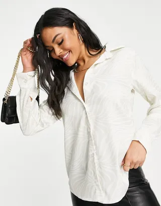 I Saw It First oversized shirt in wave print - part of a set
