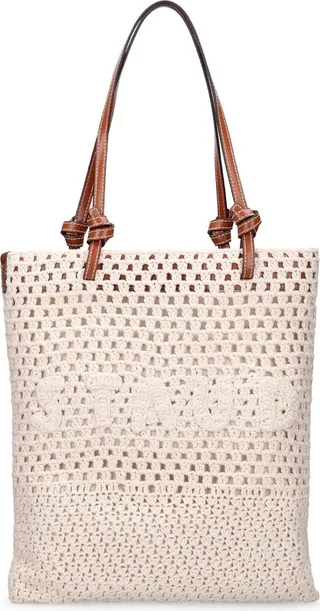 Helm crochet cotton & leather bag