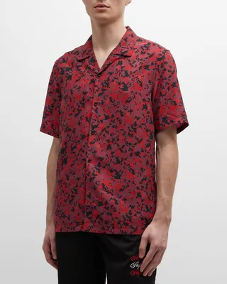 Men's Digital Camo Artwork Camp Shirt