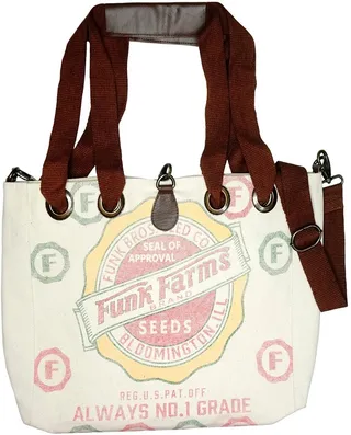 Printed Crossbody Tote Bag