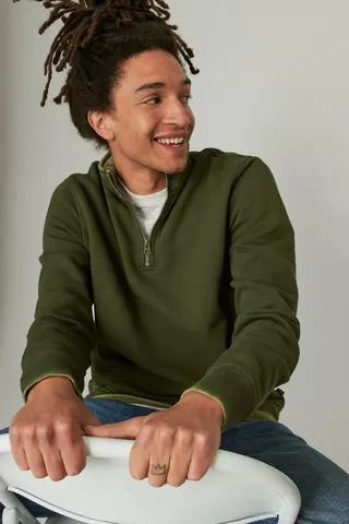 Cloud Soft Fleece Half Zip Mock Neck
