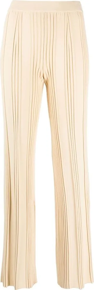 Pleated-Detail Straight-Leg Trousers