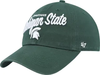Women's '47 Brand Green Michigan State Spartans Phoebe Clean Up Adjustable Hat