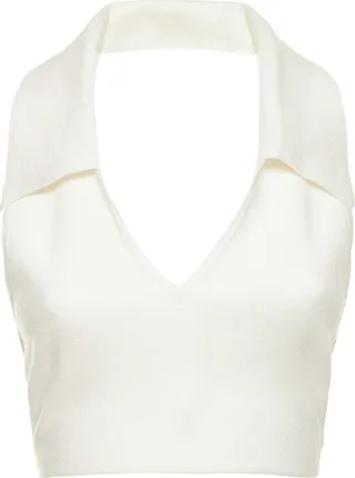 Collar halter top