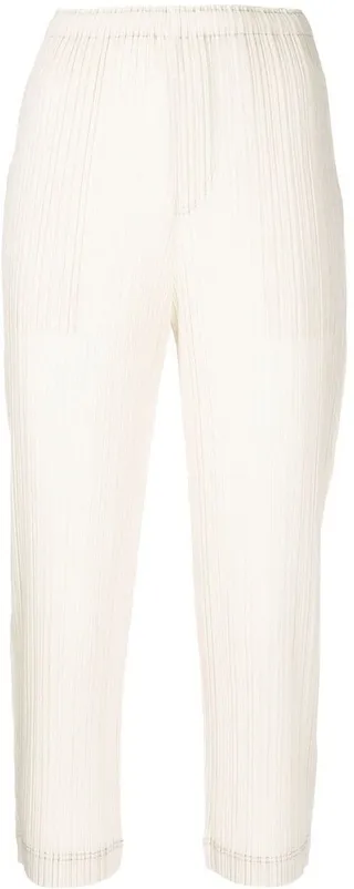 Pleated Cropped Trousers