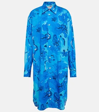 Floral cotton midi dress