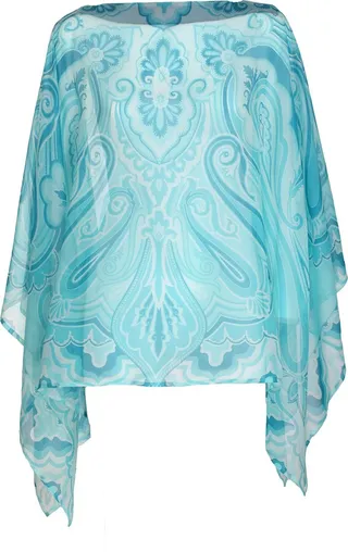 Silk poncho