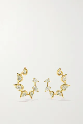 Fernando Jorge - Flicker 18-karat Gold Diamond Hoop Earrings - One size