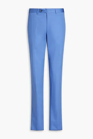 Stretch-cotton twill suit pants