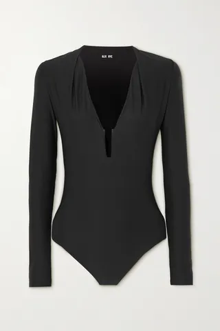 Alix NYC - Gunnar Stretch-jersey Thong Bodysuit - Black