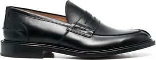 Almond Toe Leather Loafers