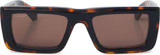 Off-White Rectangular Frame Sunglasses