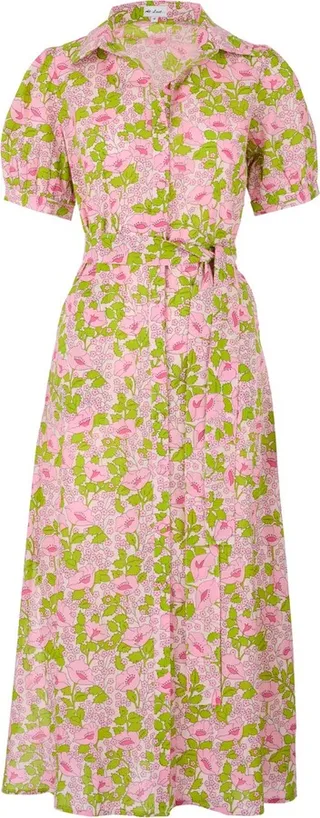 At Last... - Cotton Maddie Dress In Abstract Flower