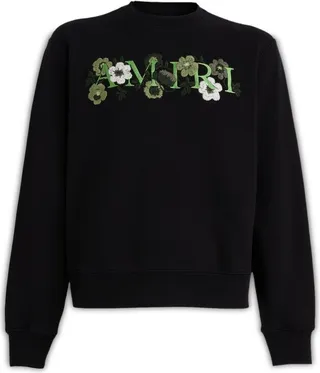 Amiri Stencil Logo Printed Crewneck T-Shirt