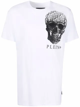 skull-print short-sleeved T-shirt