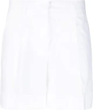 Pleat-Detail Cotton Chino Shorts